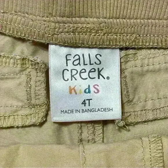 Falls Creek Boys beige comfortable pull on shorts size 4t - Picture 5 of 6